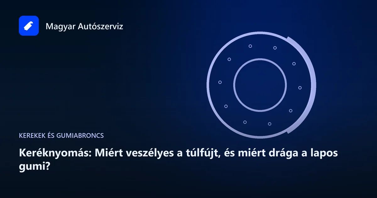 Keréknyomás: Miért veszélyes a túlfújt, és miért drága a lapos gumi? - Kerekek és gumiabroncs